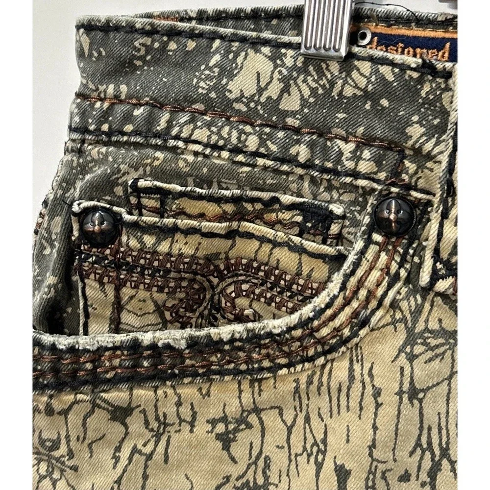 RARE Rock Revival Y2K Grunge Bolton Denim Jean Shorts Mens Size 40 Jorts‎ Clean